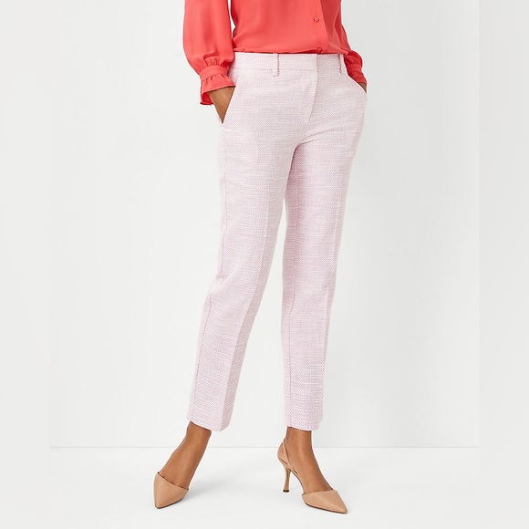 Ann Taylor The Eva Ankle Pant in Texture - Frosty Magenta - Picture 8 of 12